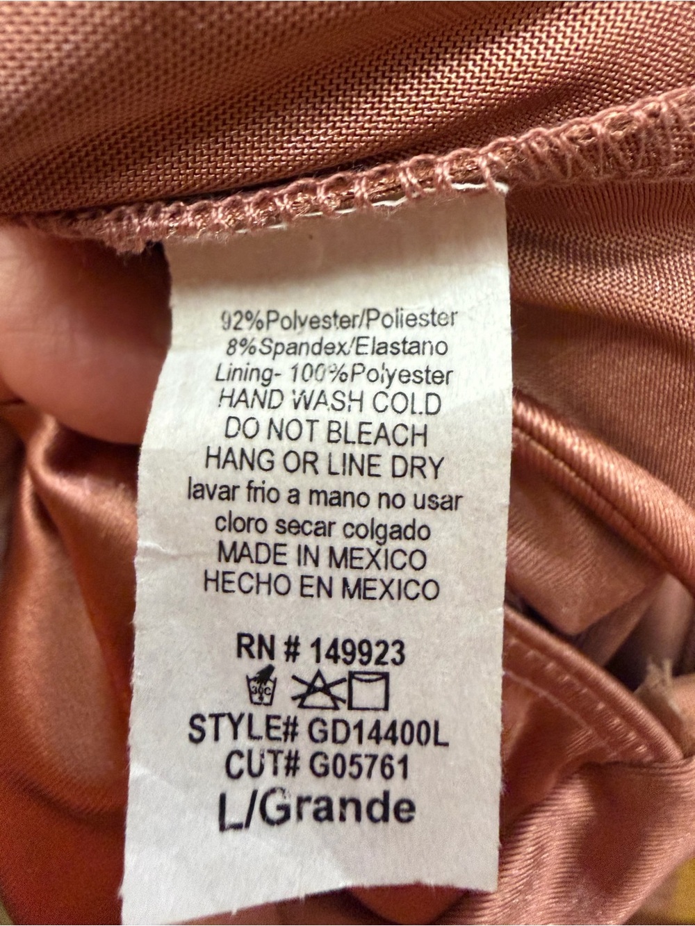 Windsor Satin Dress in Rose Gold - Picture 5 of 5